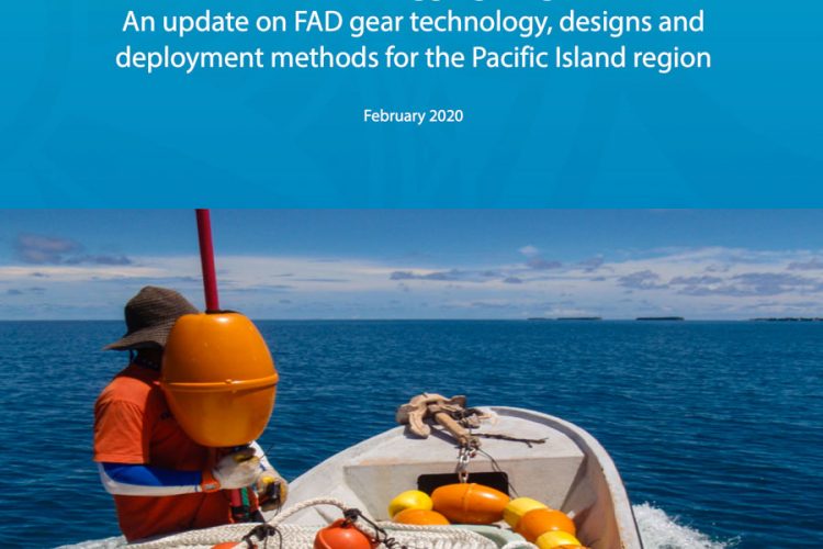 Detail of cover of manual on design and deployment of anchored fish-aggregating devices published by Pacific Community